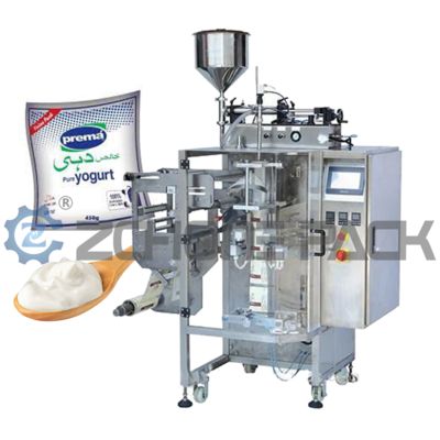 Fully Automatic PLC-Controlled Vertical Packaging Machine for Food Liquid Filling, Labeling, and Multi-Function Roll Film Pouch Making