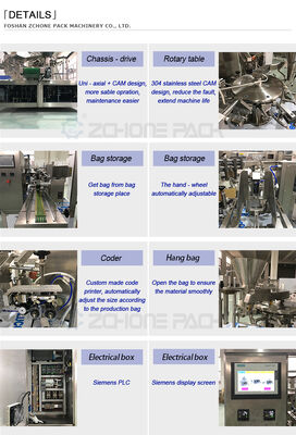 Fully Automatic Premade Bag Vacuum Rotary Packaging Machine